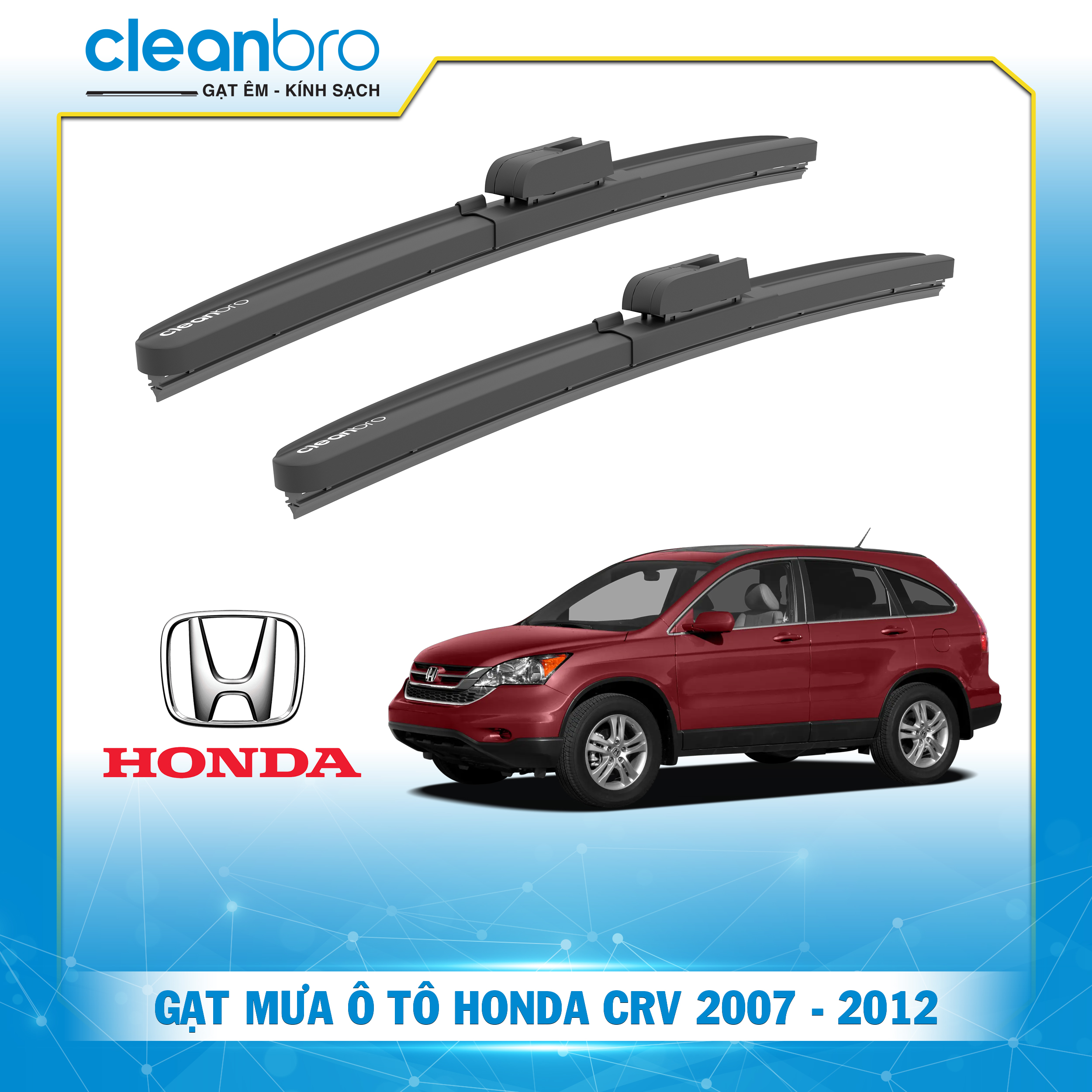 Gạt mưa ô tô hiệu ứng lá sen Honda CRV [2007-2012]
